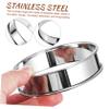 VALICLUD 10-Piece Round Stainless Steel Baking Rings, Silver, 10 cm view 3