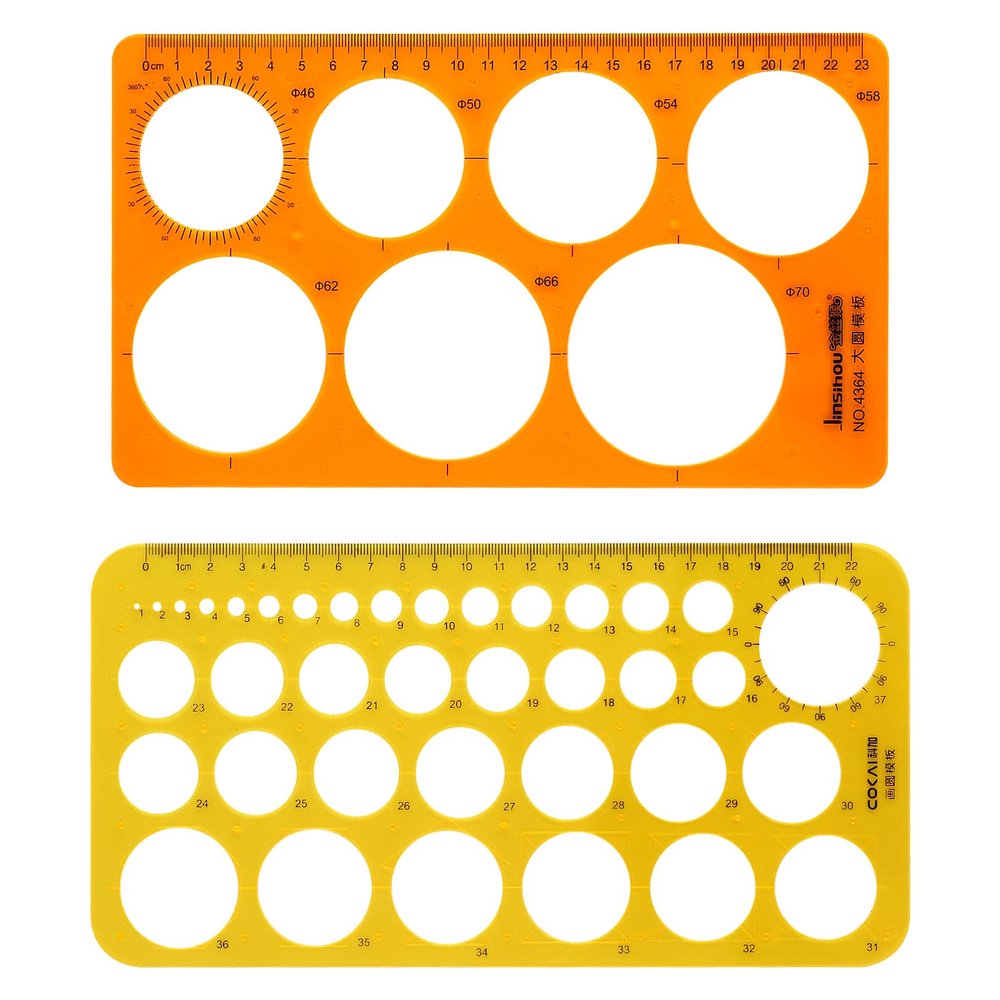 2-Piece Circle Drawing Template Set