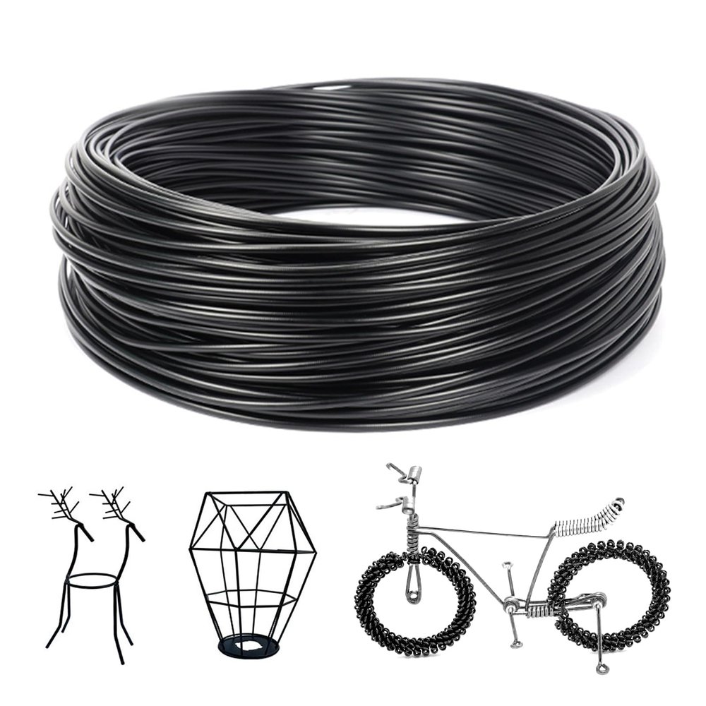 2mm Black Aluminum Craft Wire - 15m