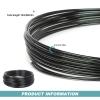 2mm Black Aluminum Craft Wire - 15m view 2