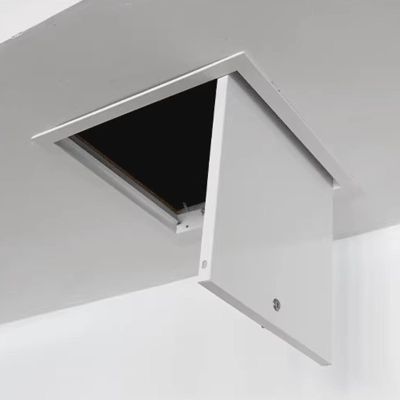 White Aluminum Access Panel with Screwdriver Lock, 20 x 60 cm