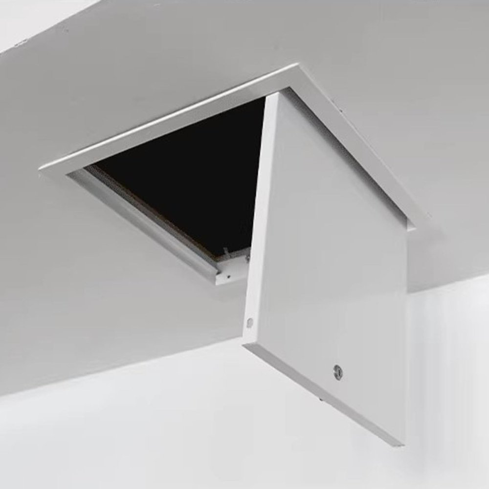 White Aluminum Access Panel with Screwdriver Lock, 20 x 60 cm