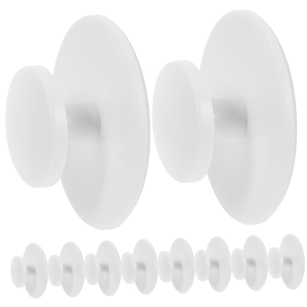 Warmhm 10 Self-Adhesive Round Plastic Cabinet Knobs and Handle Extenders for Kitchen Cabinets