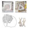 GKYQVE Rabbit Cutting Die Tree Shape view 2