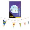 Idena 31873 - Happy Birthday Garland with 20 Pennants, Approx. 10 m Long, Plastic Pennant Chain for Indoor and Outdoor Use view 1