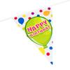 Idena 31873 - Happy Birthday Garland with 20 Pennants, Approx. 10 m Long, Plastic Pennant Chain for Indoor and Outdoor Use view 4