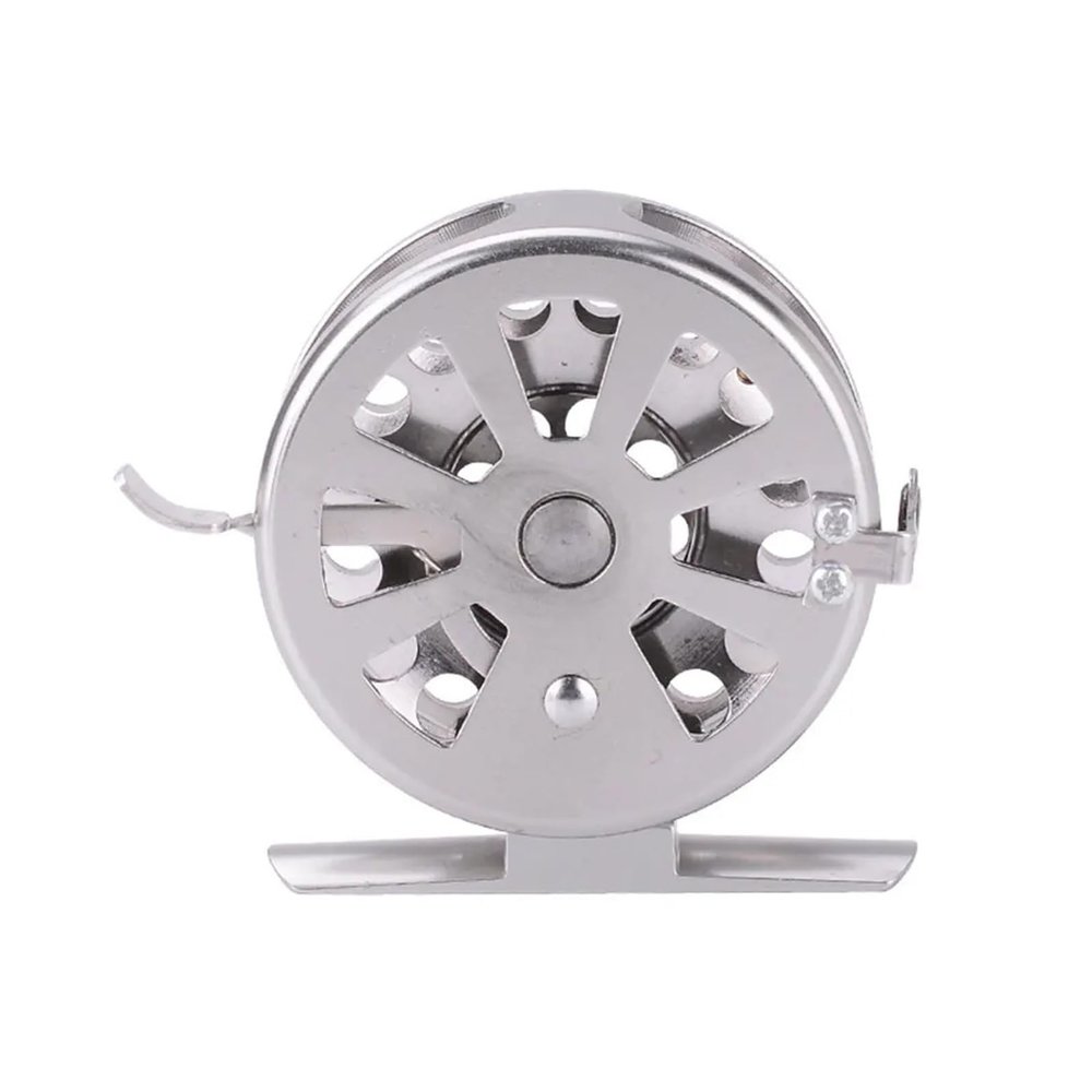 Fly Fishing Reel for Fly and Ice Fishing, 1:1 Gear Ratio, Silver (BLD60)