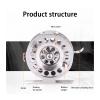 Fly Fishing Reel for Fly and Ice Fishing, 1:1 Gear Ratio, Silver (BLD60) view 4