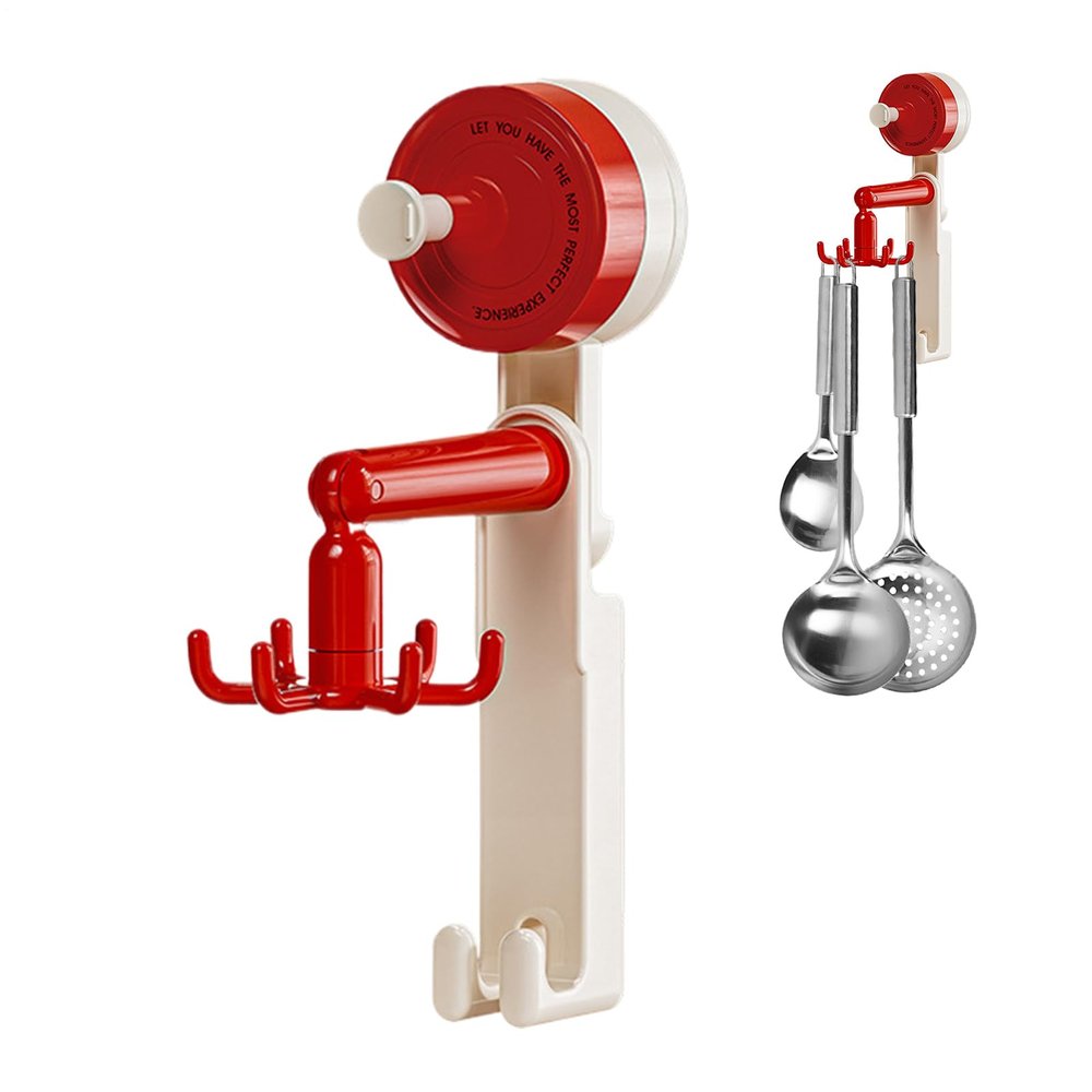 Wall-Mounted Rotating Kitchen Utensil Holder