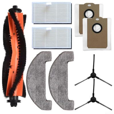 Replacement Parts Set for Monsga MS1 MAX Robot Vacuum, 9/24-Piece, with Main Brush, Mop Pads, Filters and Dust Bags (A)