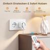 SURAIELEC Wireless Outlet Set with Remote, 16A/3680W, 5 Outlets view 2