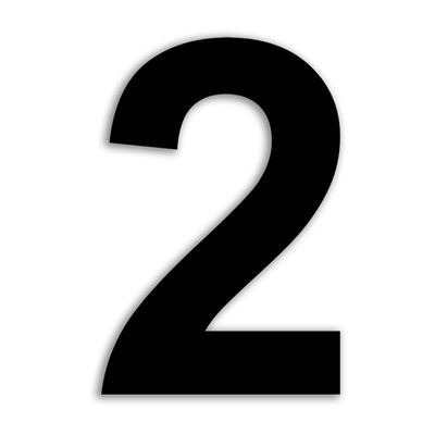 Matte Black Stainless Steel Floating House Number, 6-in-2