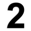 Matte Black Stainless Steel Floating House Number, 6-in-2 view 1