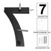 Matte Black Stainless Steel Floating House Number, 6-in-2 view 2