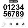 Matte Black Stainless Steel Floating House Number, 6-in-2 view 4
