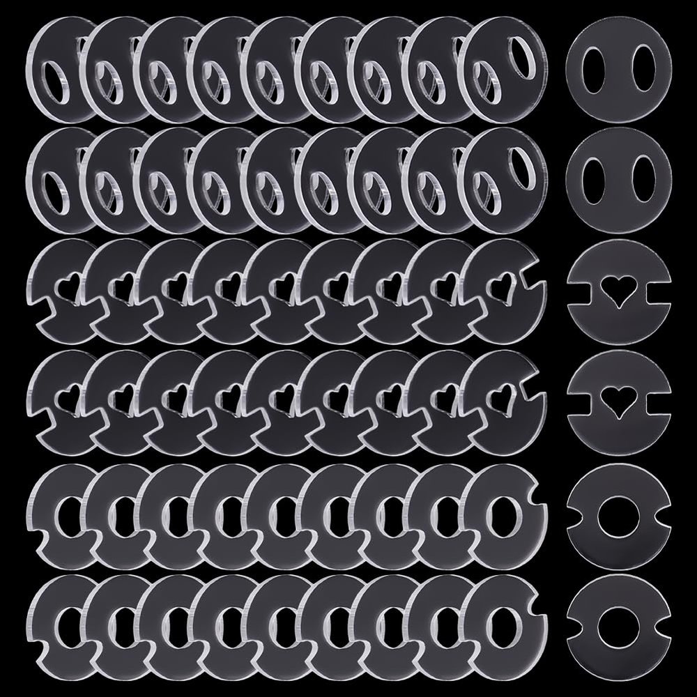 CRAFTYMELODY 60 Pcs Pom Pom Buttons for Hats