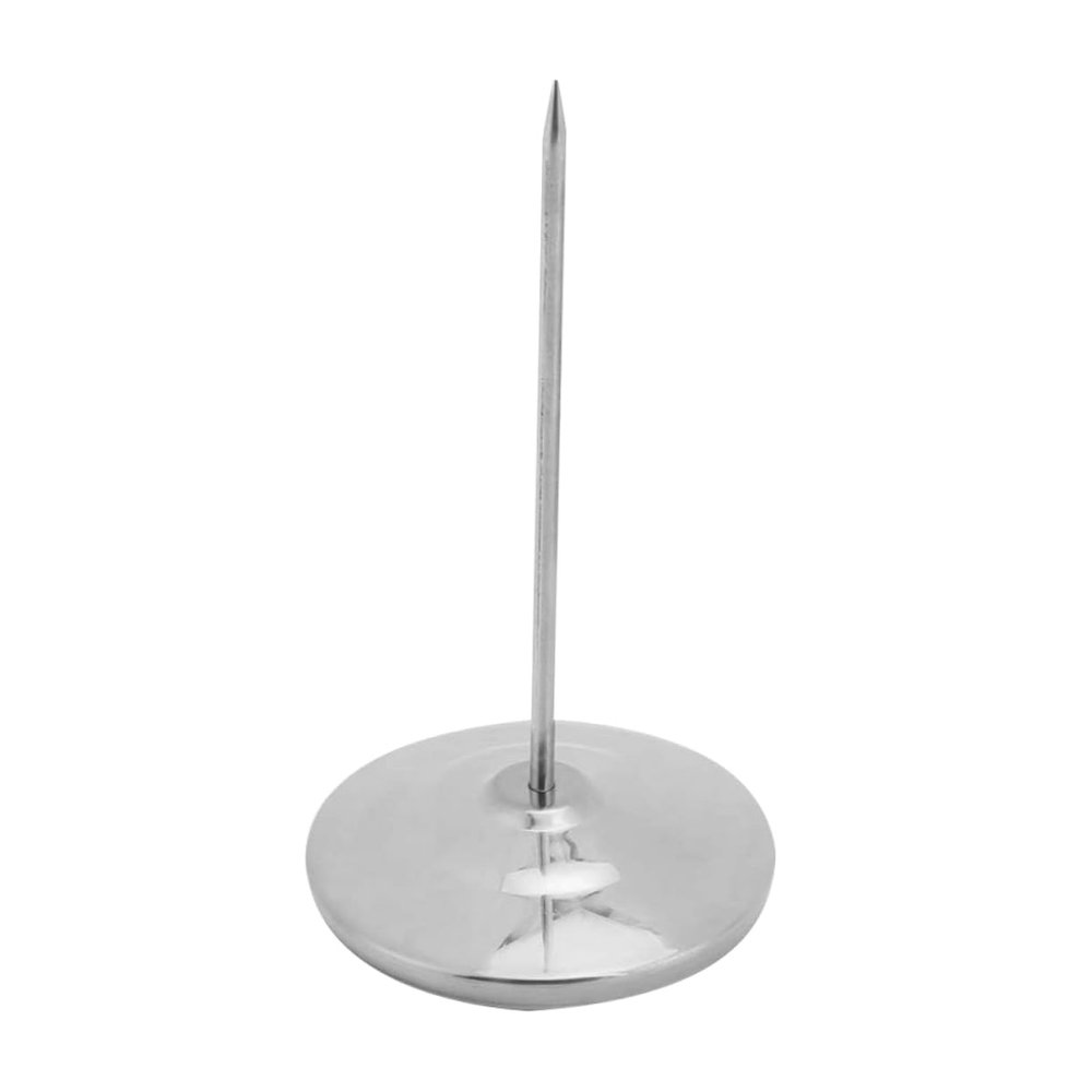 Stainless Steel Receipt Holder, 1 Piece, with Heavy Silver Base