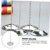 Stainless Steel Receipt Holder, 1 Piece, with Heavy Silver Base view 4