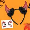 AIEDECOPT Devil Horn Headband with Glitter Face Jewel view 2