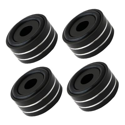 Anti-Vibration Furniture Glides, 4-Piece Set, Aluminum Alloy, Black