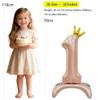 Sanu Belle Number Balloon 1 Pink with Crown 32 Inch view 2