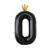 Sanu Belle Number Balloon 0 Black with Crown 40 Inch view 1