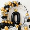 Sanu Belle Number Balloon 0 Black with Crown 40 Inch view 4