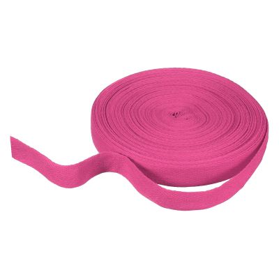 Sourcing Map Cotton Twill Tape, 1 in x 24 yd, Herringbone Webbing Roll, Rose Red