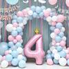 Sanu Belle Number Balloon 4 Pink with Crown 40 Inch view 4