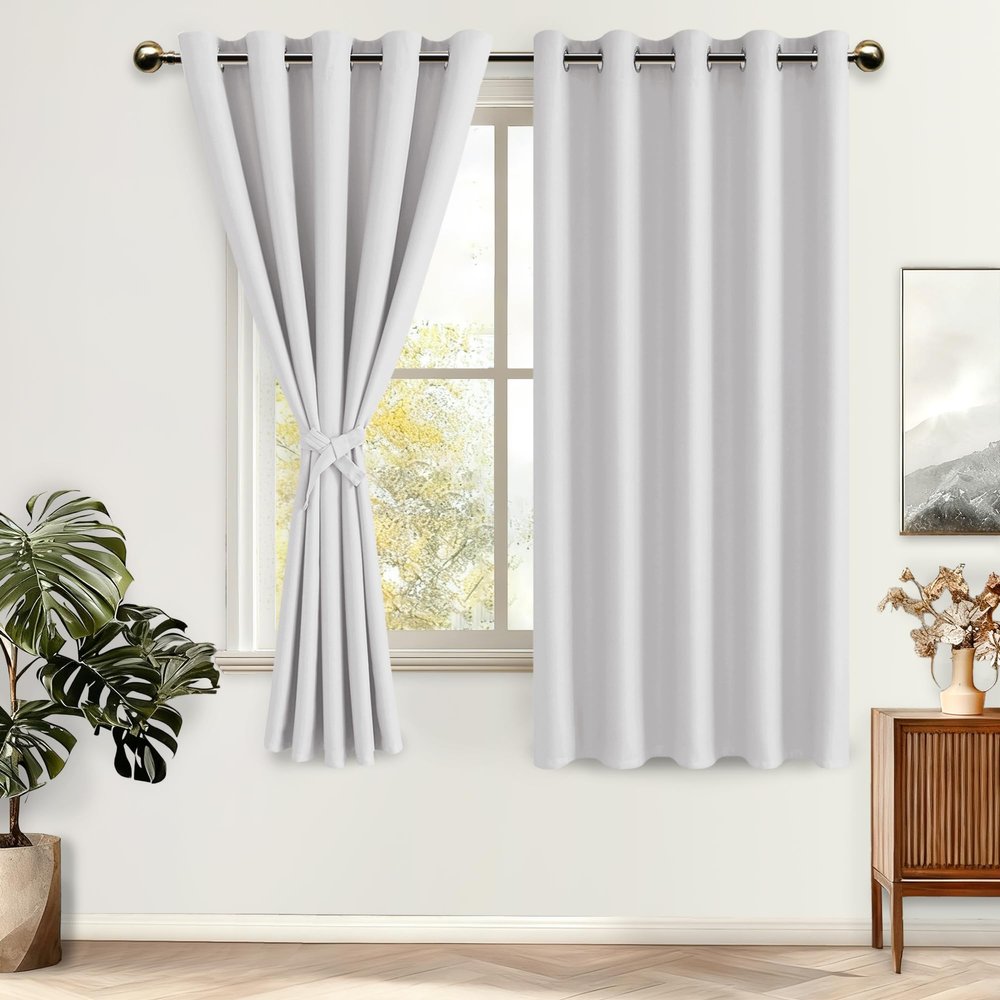 DWCN Blackout Curtains with Tiebacks, Privacy Curtains