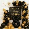 Sanu Belle Black Number 8 Balloon with Crown 40 Inch view 4