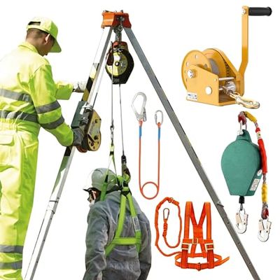 Rescue Tripod Set for Confined Spaces, 544 kg/816 kg/1,179 kg Capacity