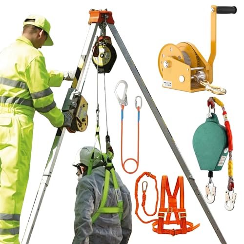 Rescue Tripod Set for Confined Spaces, 544 kg/816 kg/1,179 kg Capacity