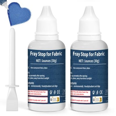 DINGSEN 2-Pack Fray Stop Fabric Glue, Clear