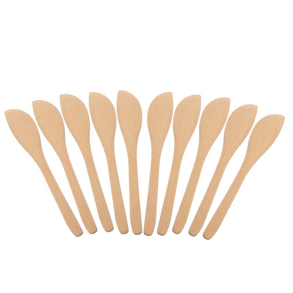NIHENHAO 10-Pack Bamboo Spatulas