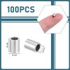 UNICRAFTALE Approx. 100pcs 304 Stainless Steel Tube Beads, 3mm Diameter x 4mm, for DIY Jewelry Making view 3