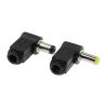 DC 90-Degree Angle Connector, 5.5 x 2.1 mm, 10 Pieces (2.5 x 0.7 mm) view 1