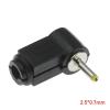 DC 90-Degree Angle Connector, 5.5 x 2.1 mm, 10 Pieces (2.5 x 0.7 mm) view 2