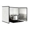 ZGYOZMNG Foldable Stainless Steel Stove Splash Guard, 50 x 80 x 45 cm view 1