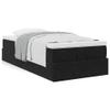 IKAYAA Box Spring Bed 100 x 200 cm with Mattress and Storage, Black view 1