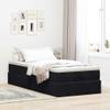 IKAYAA Box Spring Bed 100 x 200 cm with Mattress and Storage, Black view 3