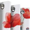 GDJSMIN Blackout Curtains, Pastoral Style, Thermal Curtains with Watercolor Wild Poppies, Noise Reduction, 175 x 140 cm, Red, Set of 2 view 4