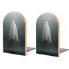 Ghostly Floating Figure Wooden Bookends, 2-Piece Set view 1