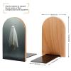 Ghostly Floating Figure Wooden Bookends, 2-Piece Set view 2