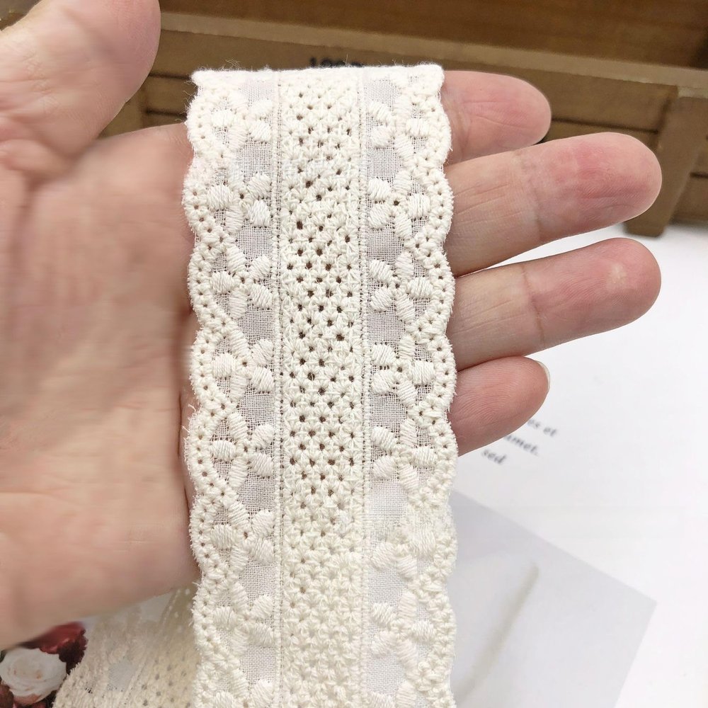 WANYI Cotton Lace Trim 4cm