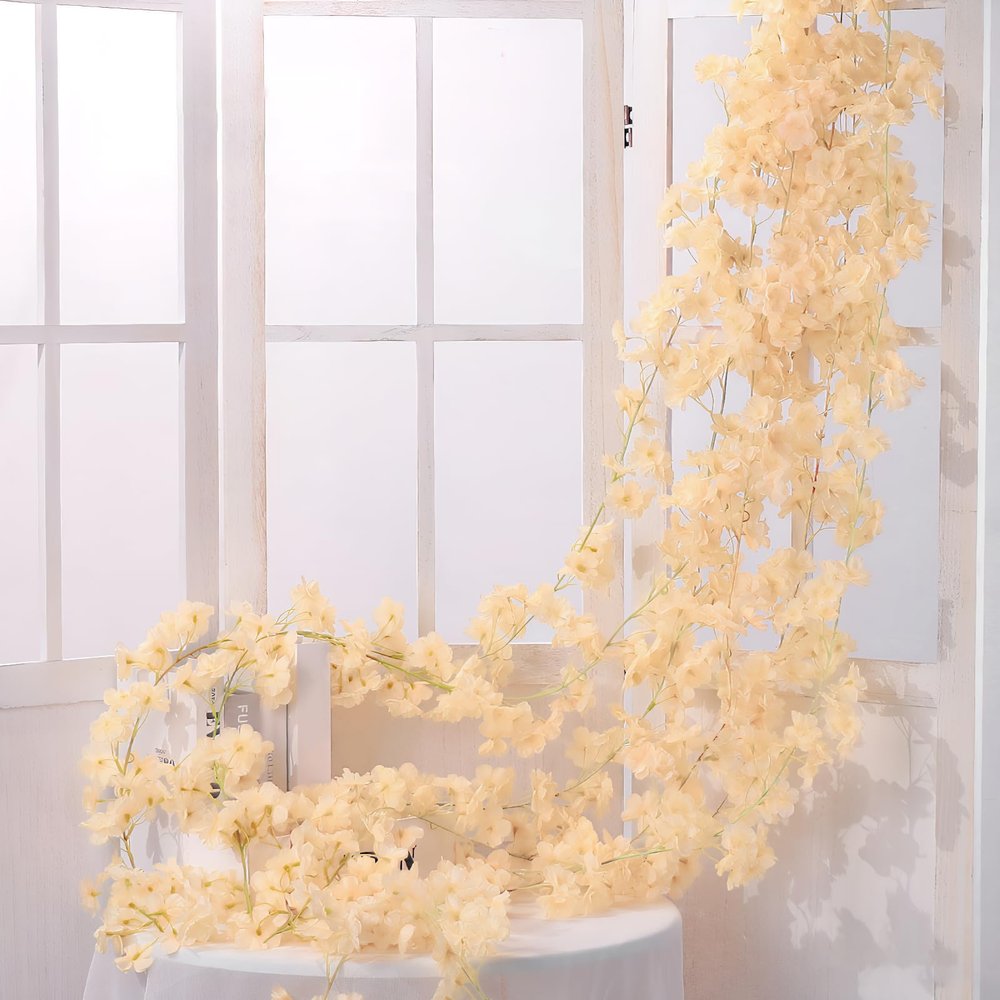 4 Pack 180CM Artificial Cherry Blossom Garland