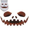 Halloween Toilet Sticker - Pumpkin Skull view 1