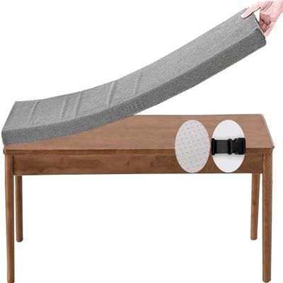 Bench Cushion, Washable Removable Garden Bench Pad, Gray, 160 x 60 x 5 cm