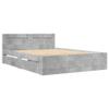 Emmtore Bed Frame with Headboard and Storage, Concrete Gray, 120 x 190 cm view 3