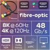 Reagle 10 m HDMI 2.1 Fiber Optic Cable, 8K 60Hz, 4K 120Hz, 48Gbps AOC, Dynamic HDR, eARC, Dolby Atmos, VRR, ALLM for TV, Monitor, Projector, PS5, Xbox and PC view 2